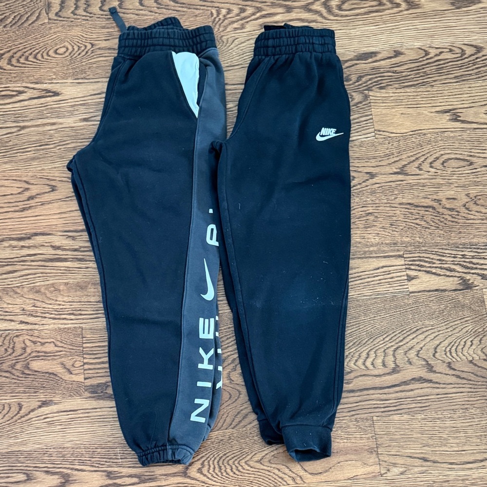 Nike Kids Black and Gray Sweatpants lot of 2. Size Large.